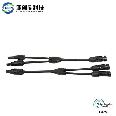 Customized CNC Machining Plastic Parts for Waterproof Y-shaped photovoltaic connector